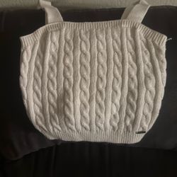 White Knit Crop top