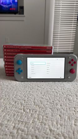 Nintendo Switch Lite Pokémon Zacian & Zamazenta Edition + 10 Games