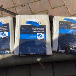 3 (THREE) 4’X12” Feet 10oz Heavy Weight Canvas Drop Cloth for painting 