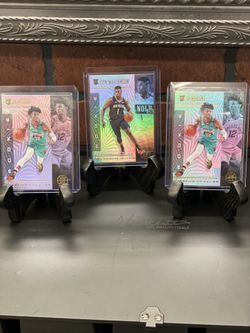 2 Ja Morant and 1 Zion Illusions Rookie Cards