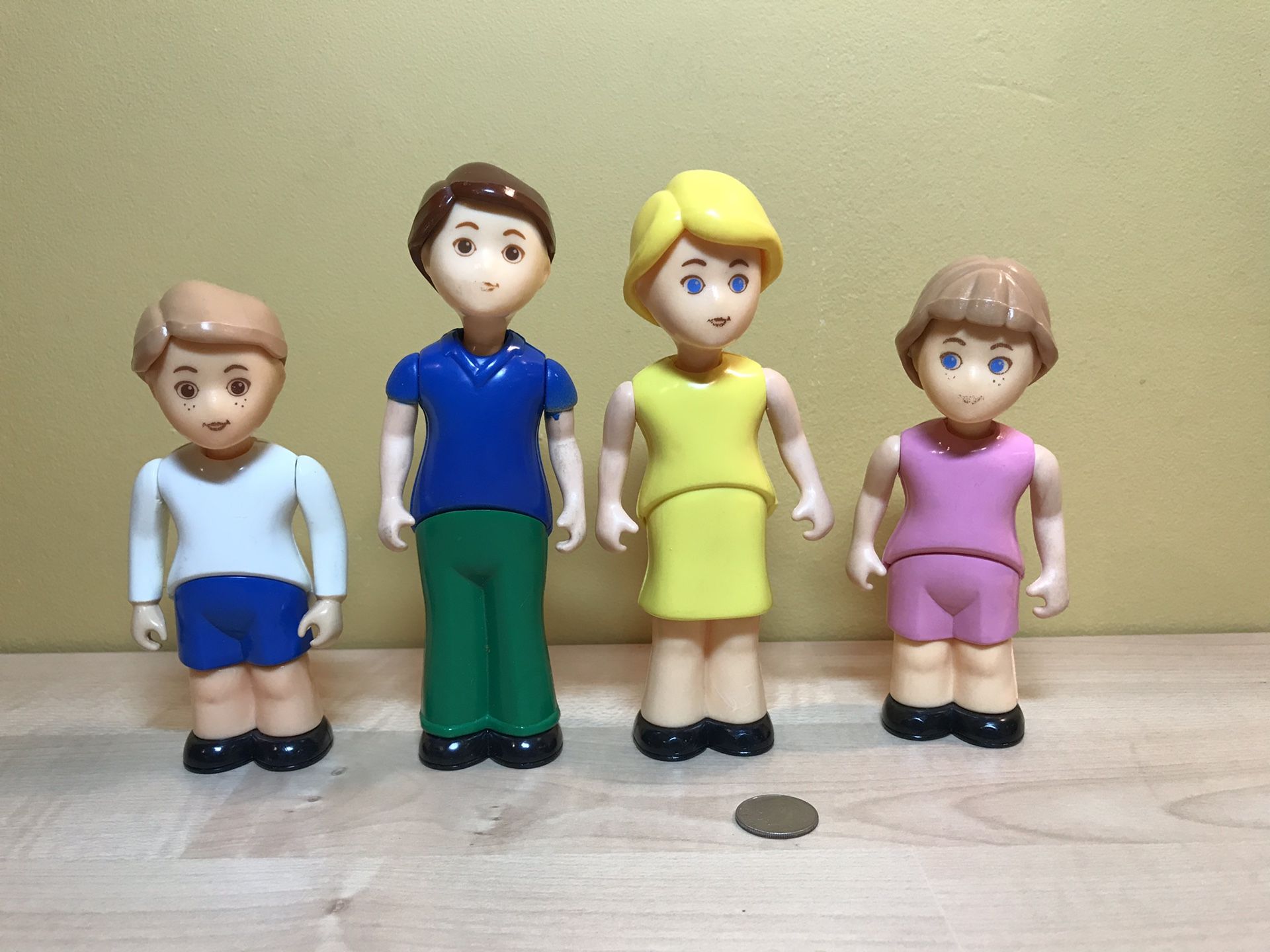 Vintage Little Tikes Dollhouse Family Figures Mom Dad Boy Girl Doll House People