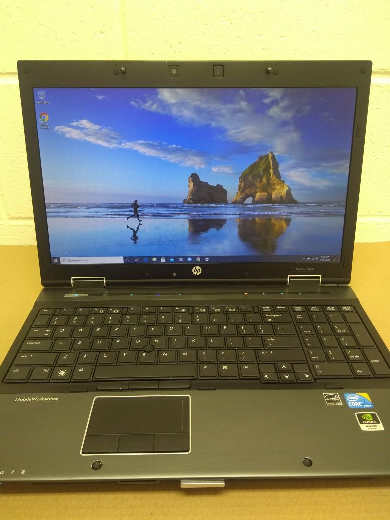 HP Elitebook 8540w i7 Dual Core Laptop Win 10 Pro