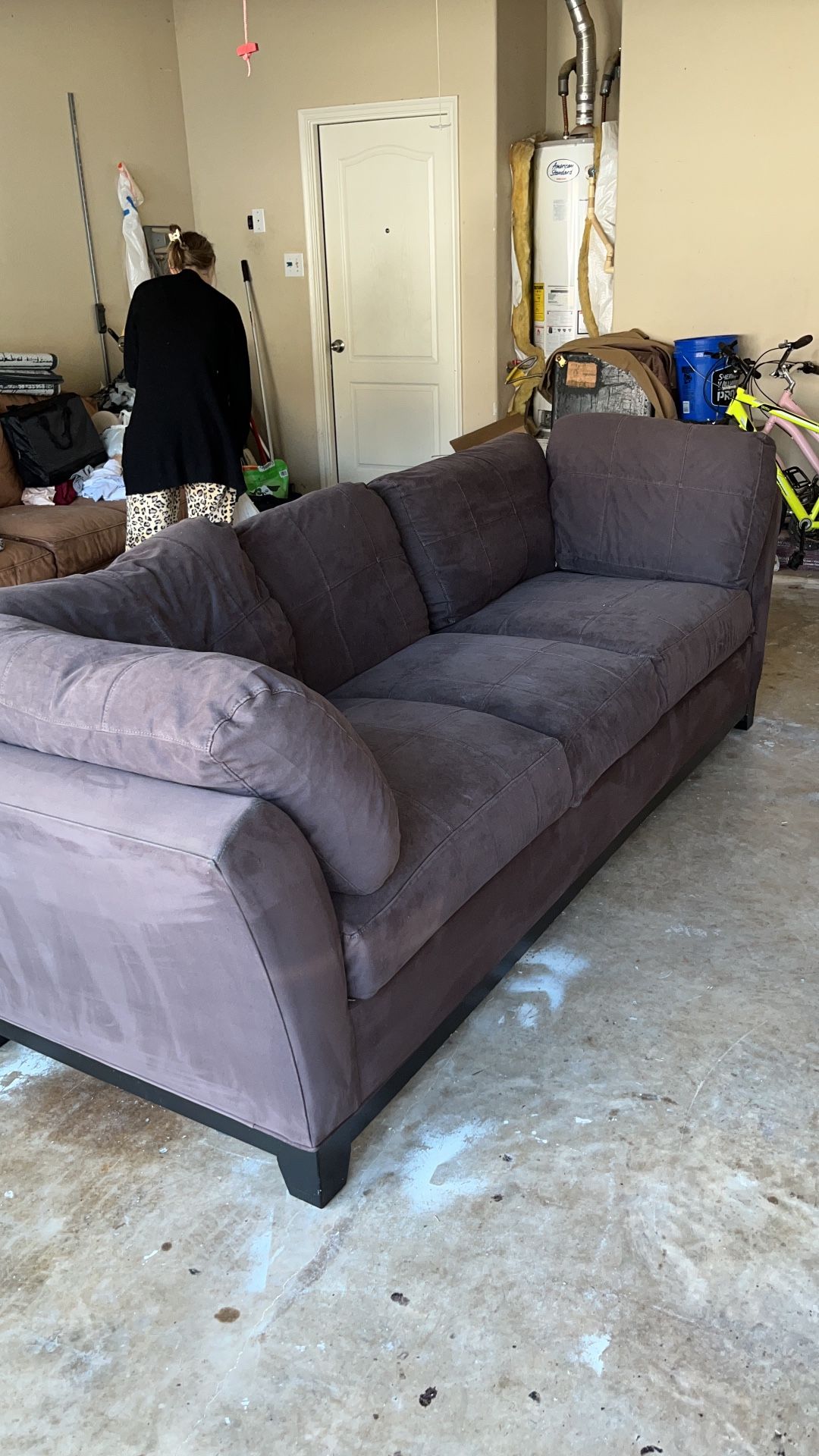 Comfortable Gray Brown Couch
