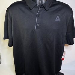 Reebok Black Performance Polo Mens XL