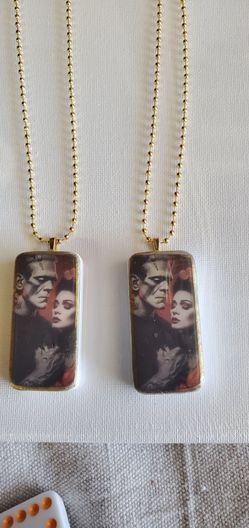 Frankenstein  pendant necklaces  each 12.00 new/ hand made