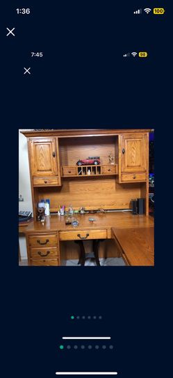 Maple Wood Oak Cambridge Return Desk