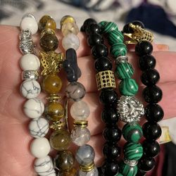 Assorted Stone Animal Head Bracelets