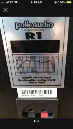 4 R1 Polk Speakers  $18 Each Vintage