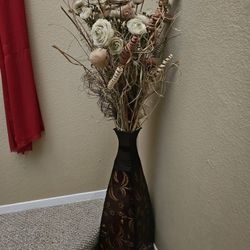 artificial flowers with floor tall vase decor (YES, IT'S AVAILABLE)