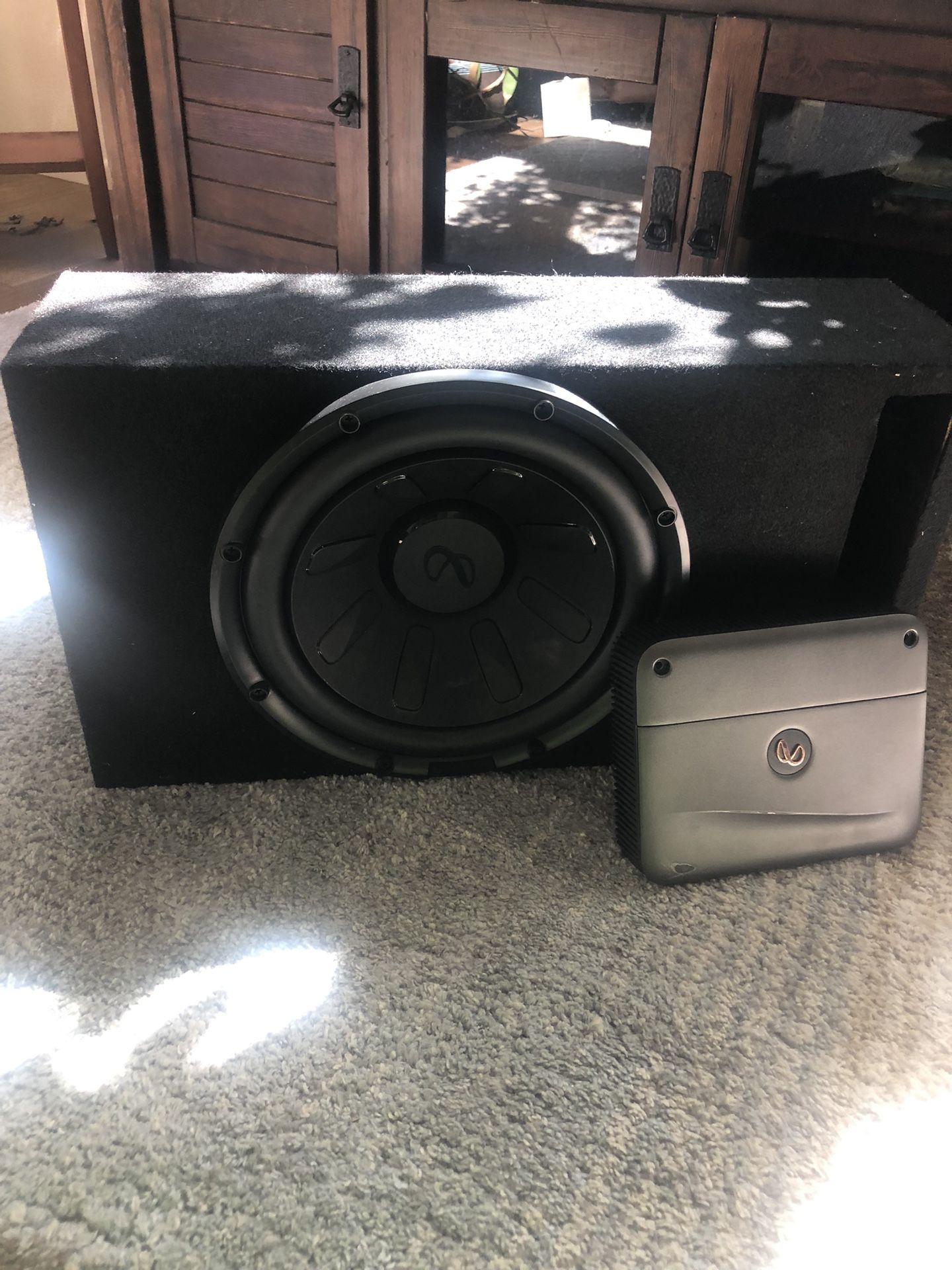 Infinity 12’ Sub Set Plus Infinity Amp/ 10’ Sub Kicker