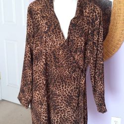 Animal print cover up