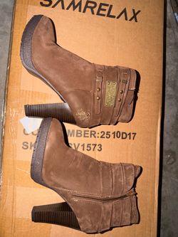 U.S. Polo Assn. Brown Heeled Ankle Boots