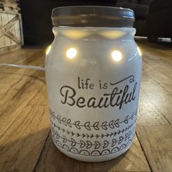 Estate Home Fragrance Electric Ceramic Warmer Full Size “Life is Beautiful”