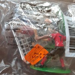 Soccer Figurines And Goal Cake Topper