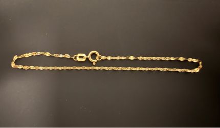 Mirror bracelet Solid gold 14k 7” 1.6mm