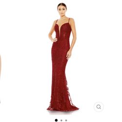 New Mac Duggal Red Sequin Stunner Dress 20330 Size 8