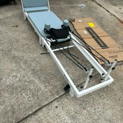 PAETA Pilates Reformer, Foldable Reformer Pilates Machine with Music Wire Springs, Pilates Equipment for Home Workouts with Jump Board