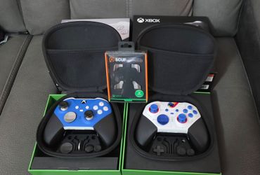 Xbox Elite Series 2 Controllers with Cases and SCUF Paddles