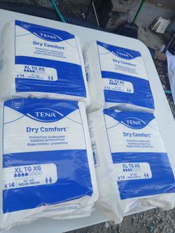 New TENA Dry Comfort Protective Underwear, X-Large, Moderate Absorbency (14 Count) 4 packs