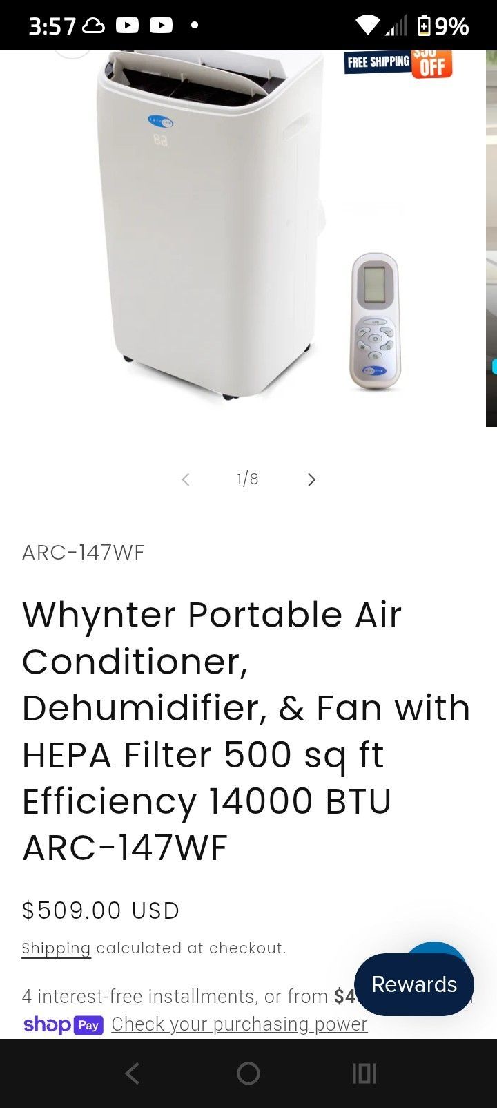 Whynter Portable Air Conditioner