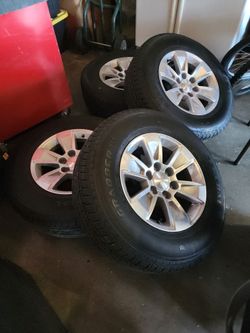 OEM Chevrolet 17" Wheels & Tires – Set of 4 – Excellent Tread – Like New
