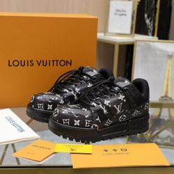 Black and white high-top sneakers