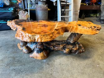 Redwood Burl Coffee Table