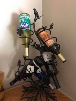 Beautiful  Wrought Iron Cardinal Wine Rack 