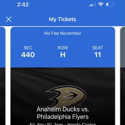 Anaheim Ducks VS Philadelphia Flyers  