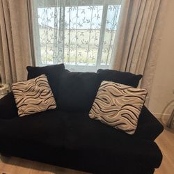 Modern Black Sofa (Single Piece) 