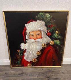 Santa Claus Framed Canvas Wall Art