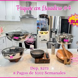 Paquete Con Licuadora Y Molcajete