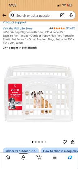 Dog play pen 4 panel