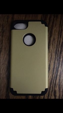 Shockproof Rugged Hybrid Rubber Hard Cover gold/black Case For iPhone 7