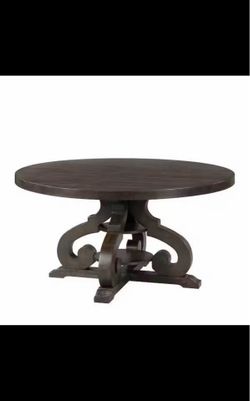 Stanford Round Smokey Walnut Dining Table (Frame Material: Wood) - Table Only