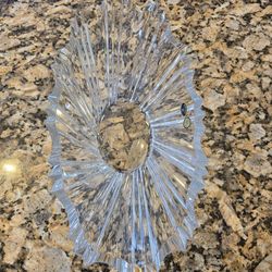 Bohemian Czech Hand Cut Queen’s Lace 15x4.5  24% Lead Crystal Oval Glass Bowl