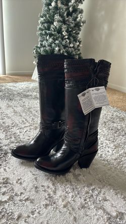 Real White Diamond Leather Western Cowboy Boots