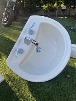 Sink Pedestal Combo Bathroom Sink  