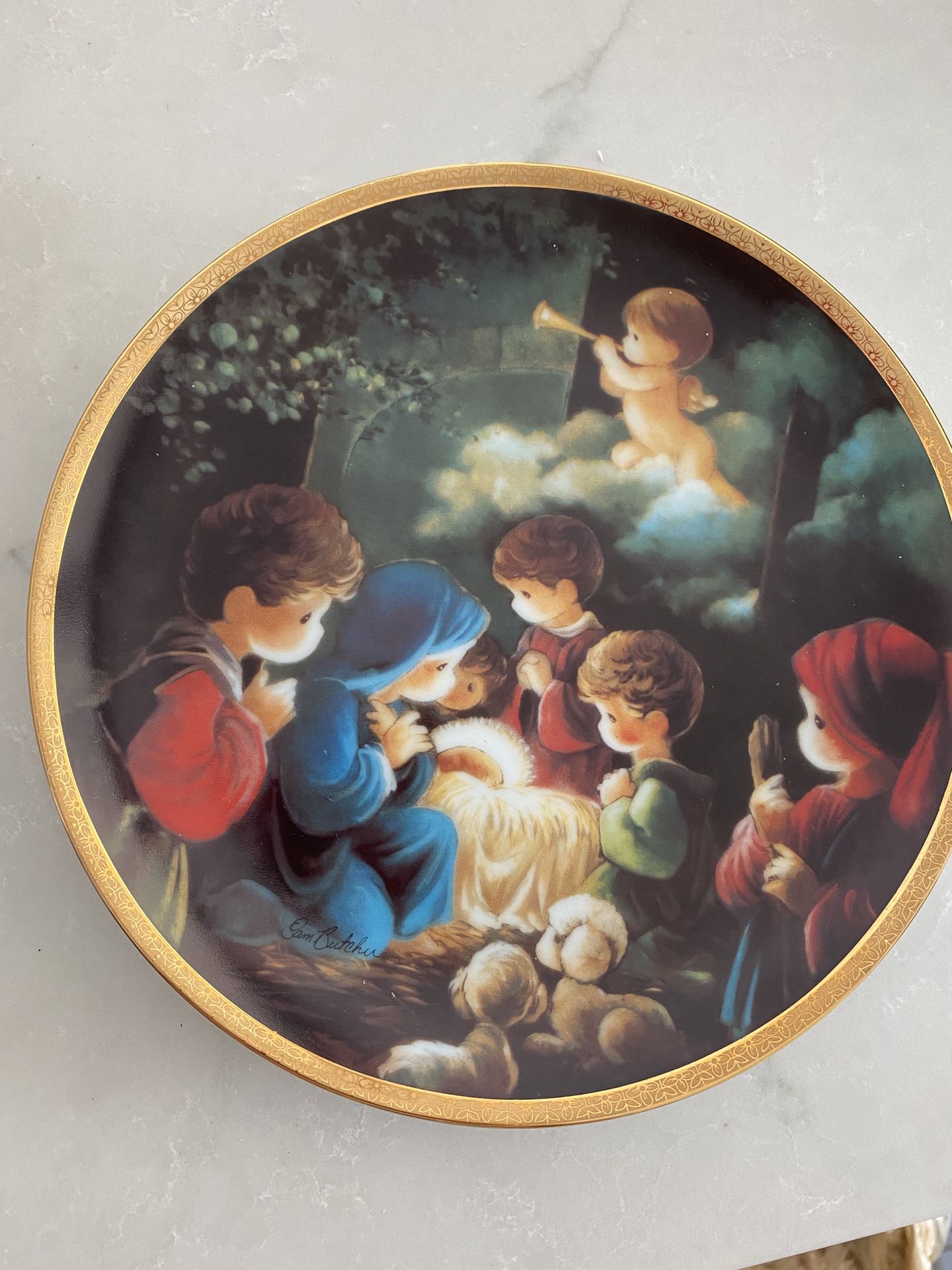 Precious Moments Holiday Plate