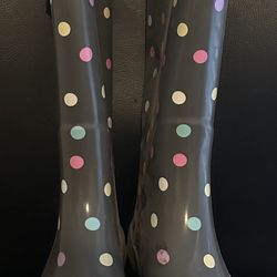 Grey Multicolored Insulated Rubber Boot