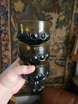 Dark Olive Tiffin
Franciscan Madeira Green Glass Goblets Set of 3