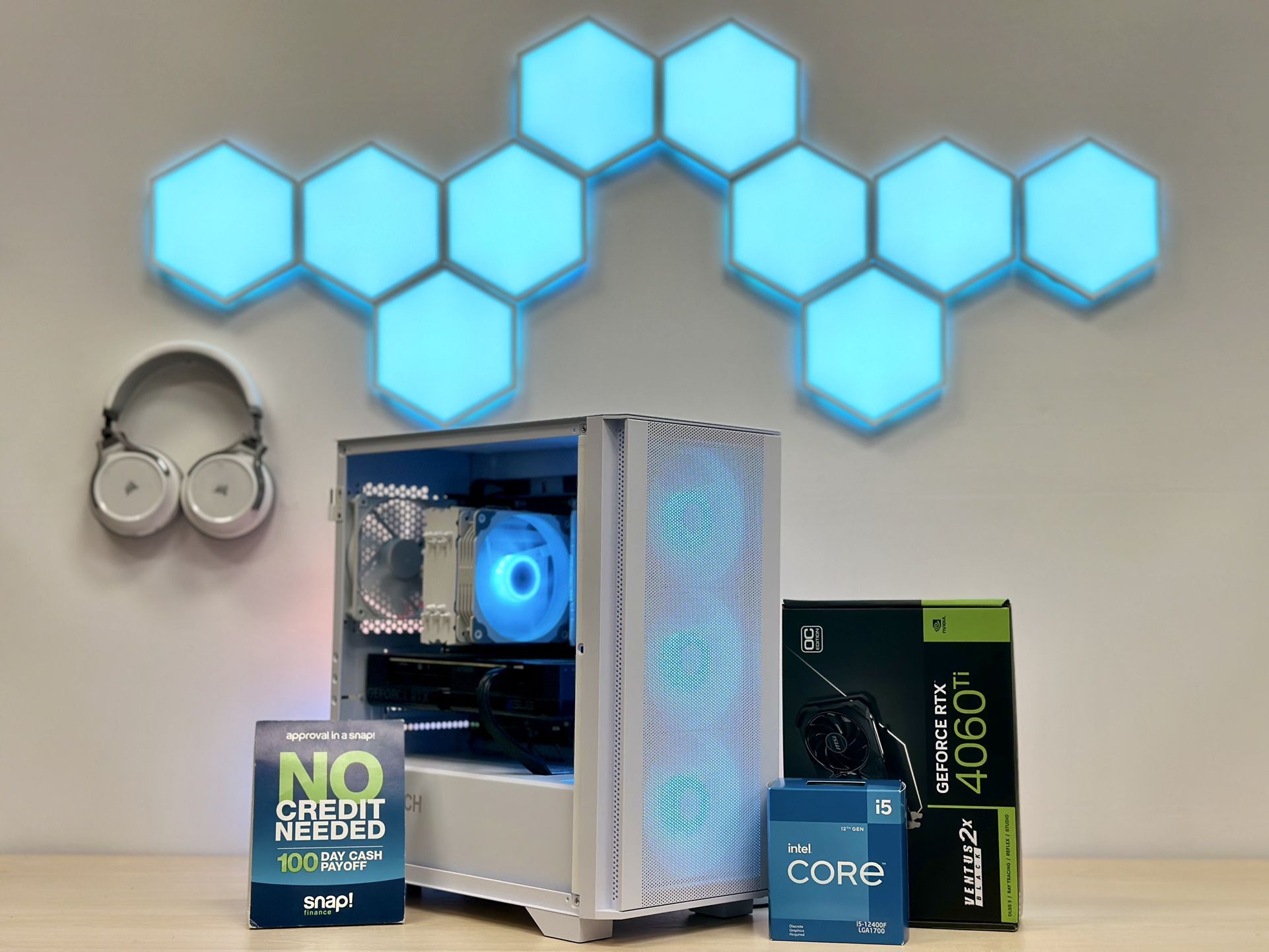 🦊 FOX 43 🦊 FINANCE AVAILABLE🦊 CUSTOM BUILD GAMING PC INTEL I5-12400F | 16 GB DDR5 RAM | NVIDIA RTX 4060TI GRAPHICS CARD | 1 TB SSD | WINDOWS 11