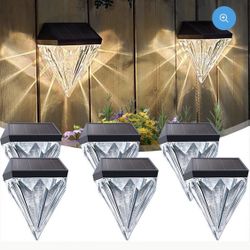 Solar Diamond Fence Lights (6 Pack)