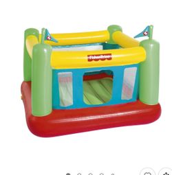 Bounce house with plastic balls