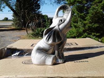 Vintage Elephant Ceramic Statue