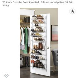 Whitmor Over the Door Shoe Rack - 36 Pairs 