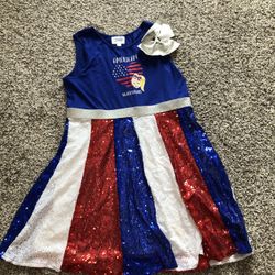 Jojo Siwa Dress 4th Of July Red White Blue 
