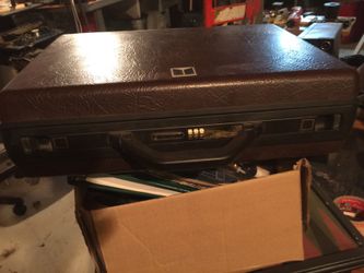 Misc. Gear Boxes, Vintage Briefcase, and Vintage Storage Case