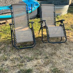 BackyArtStudio-Reclining Lawn Chairs-set Of 2