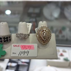 Diamond Rings On Sale Or Layaway 10% Down Different Prices And Sizes 